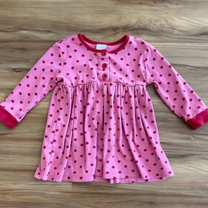 Hanna Andersson pink polkadot play dress